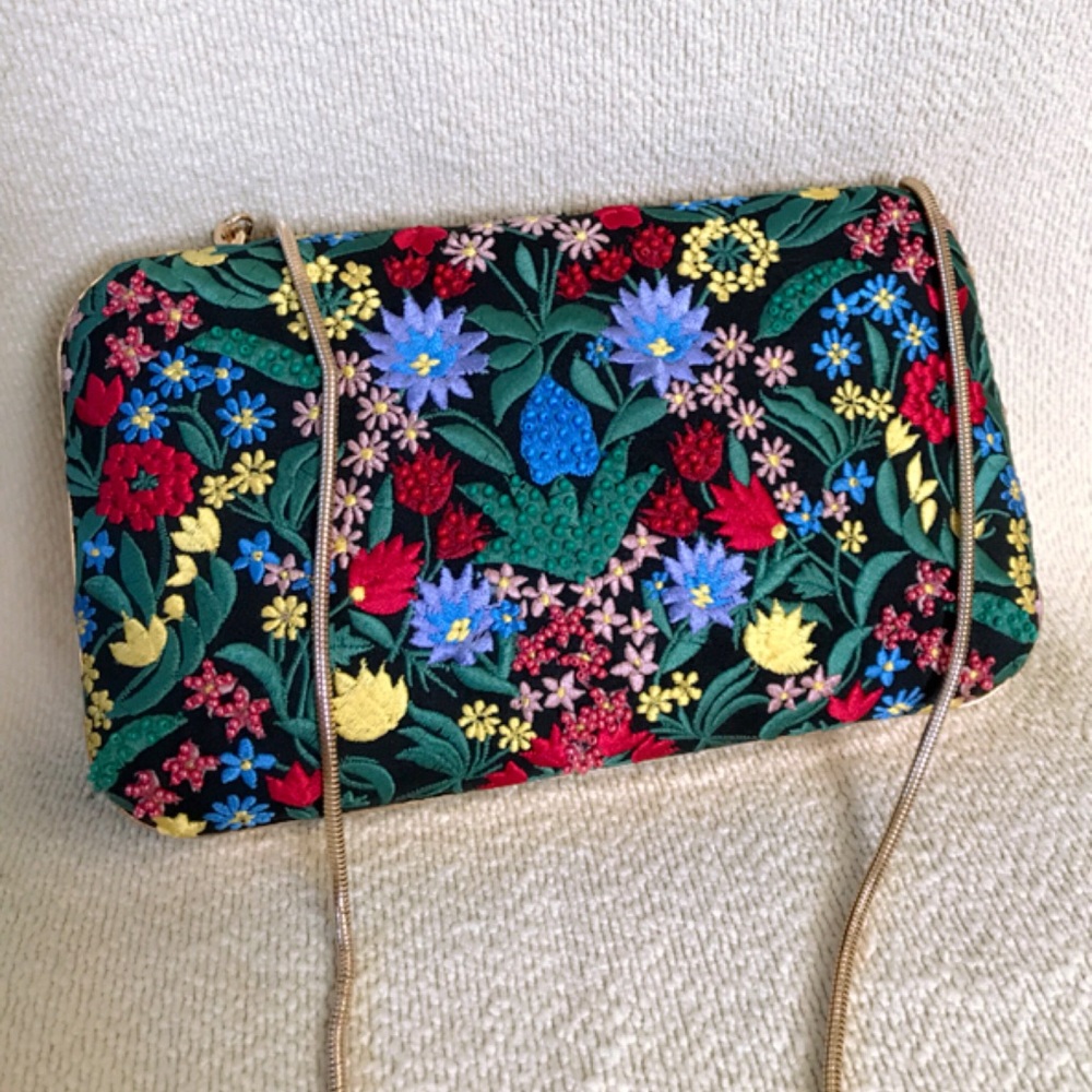 Alice + Olivia Floral Embroidered Bag - Multicolor